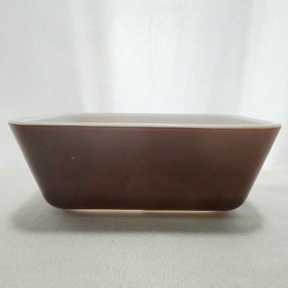 Pyrex Old Orchard Brown 1.5 pint Refrigerator Dish 0502 small glass loaf pan - Picture 4 of 8